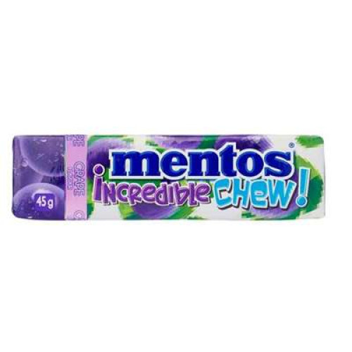 MENTOS INCREDIBLE CHEW-GRAPE 45G