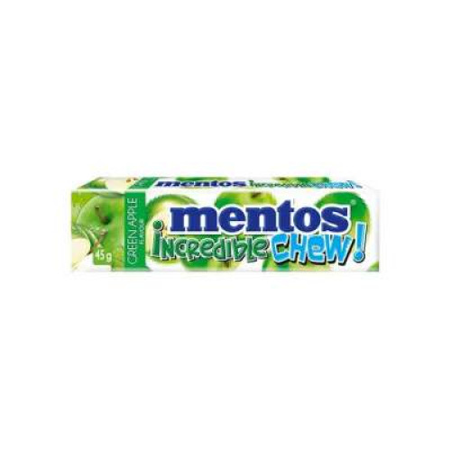 MENTOS INCREDIBLE CHEW-GREEN APPLE 45G