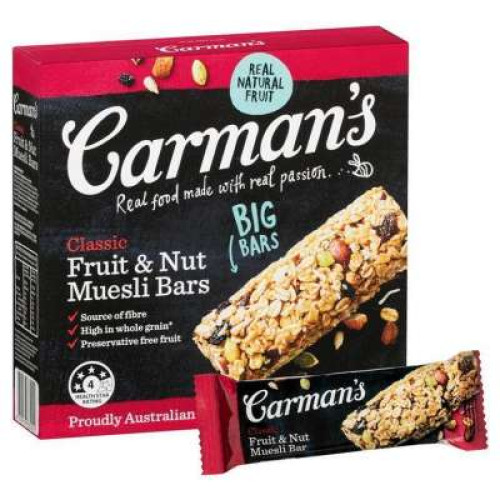 CARMAN'S CLASSIC FRUIT&NUT MUESLI BARS 270G