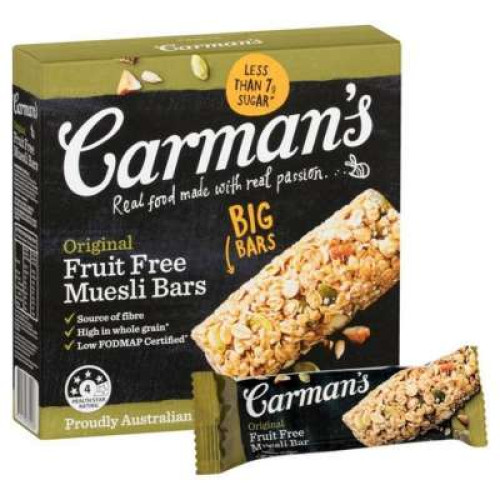 CARMAN'S ORIGINAL FRUIT & FREE MEUSLI BAR 270G