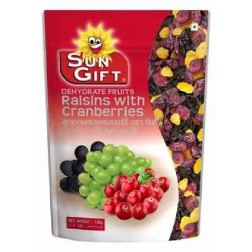 SUN GIFT RAISIN CRANBERRIES 130G