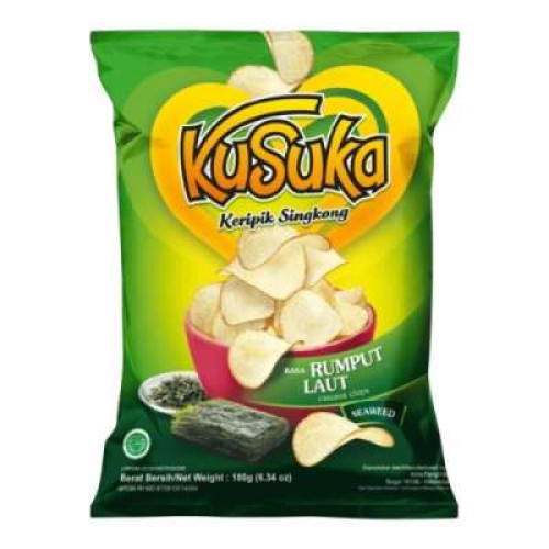 KUSUKA CASSAVE CHIPS - SEAWEED 180G