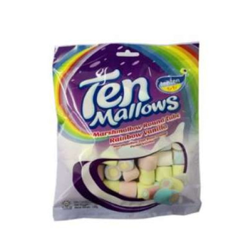 TEN TEN ROUND TUBE RAINBOW VANILLA 130G