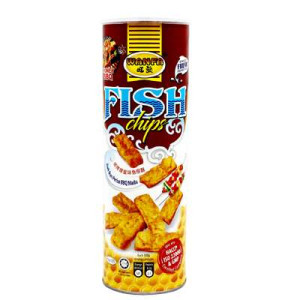WANFA MY FISH CHIP HONEY BBQ CANISTER 150G WANFA MY FISH CHIP HONEY BBQ CANISTER 150G