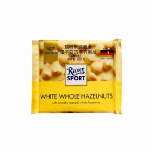 RITTER SPORT WHITE W.HAZELNUTS 100G