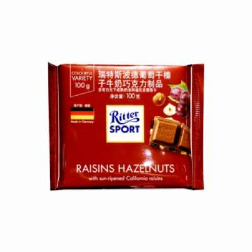 RITTER SPORT RAISIN & HAZELNUT 100G