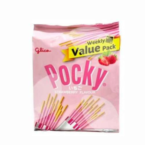 GLICO POCKY FAMILY PACK STRAWBERRY 168G