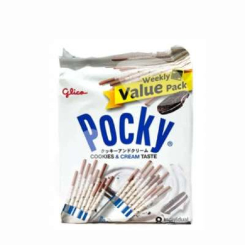 GLICO POCKY FAMILY PACK COOKIES & CREAM 160G