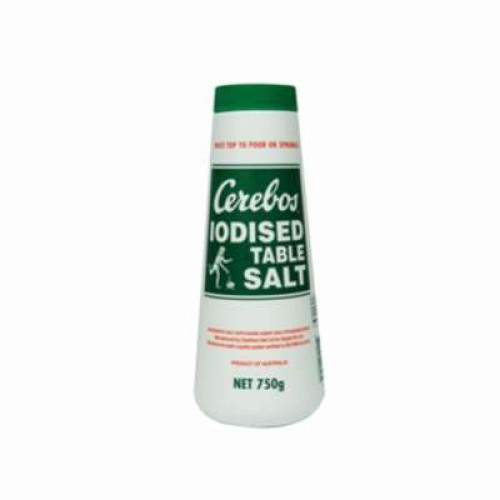 CEREBOS IODISED SALT 750ML