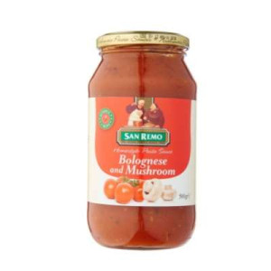 SAN REMO BOLOGNESE & MUSHROOM 500G SAN REMO BOLOGNESE & MUSHROOM 500G