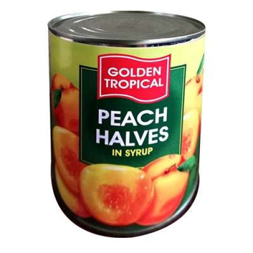 GOLDEN TROPICAL PEACH HALVES IN SYRUP 820G