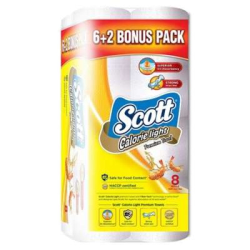 SCOTT KITCHEN TOWEL CALORIE LIGHT 6R+2R