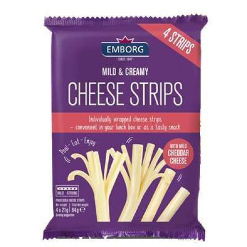 EMBORG CHEESE STRIPS 84G