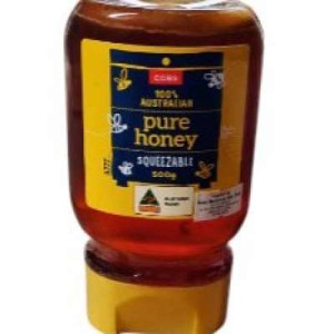 COLES PURE AUS HONEY UPSIDE  500G COLES PURE AUS HONEY UPSIDE  500G