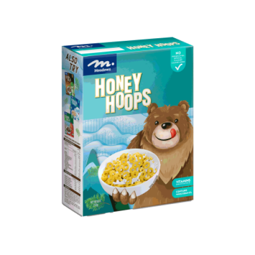 MEADOWS CEREAL HONEY HOOPS 250G