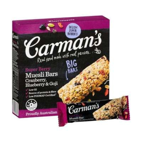 CARMANS SUPER BERRY MUESLI BARS 270G