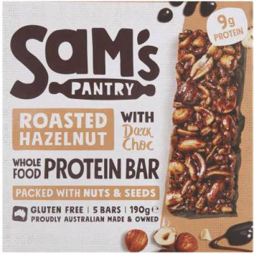 SAM'S PANTRY PROTEIN BARS ROASTED HAZELNUT 190GM