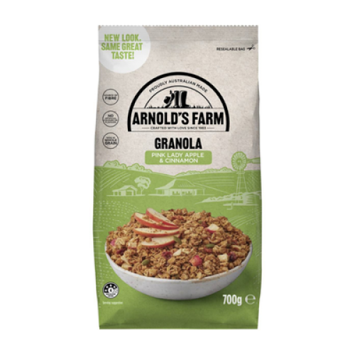 ARNOLD'S FARM APPLE CINNAMON GRANOLA 700GM