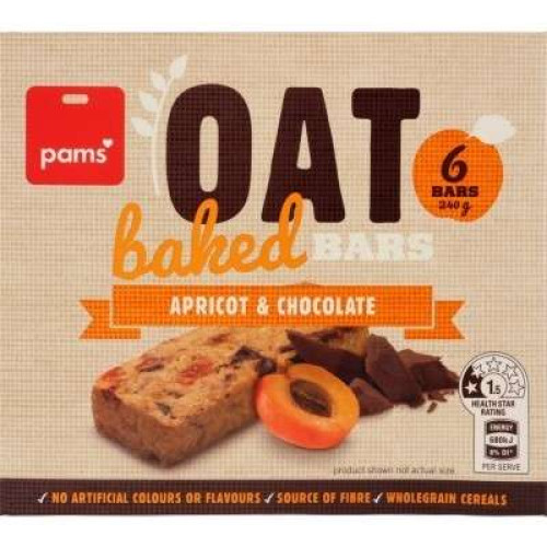 PAMS OAT BAKED BARS - APRICOT & CHOCOLATE