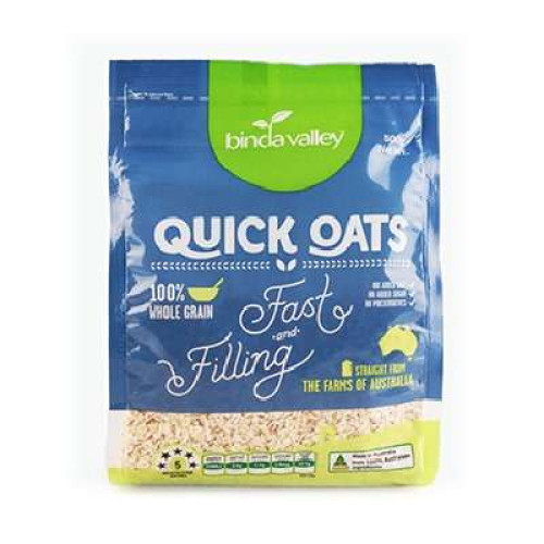 BINDA VALLEY QUICK OATS 500G