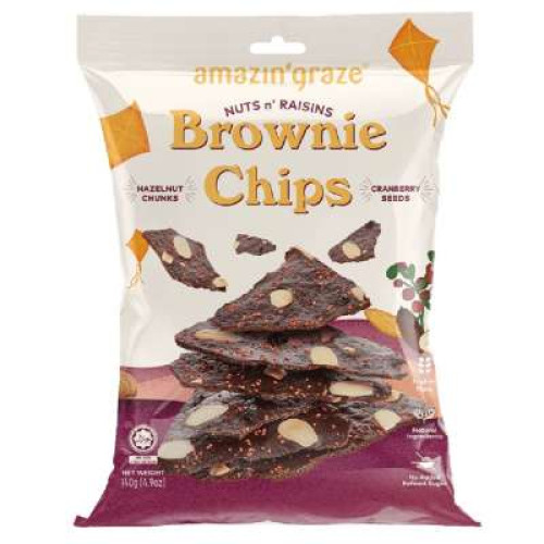 AMAZIN GRACE - NUTS N RAISINS BROWNIE CHIPS 140G