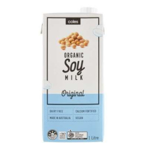 COLES ORGANIC SOY MILK 1 L COLES ORGANIC SOY MILK 1 L