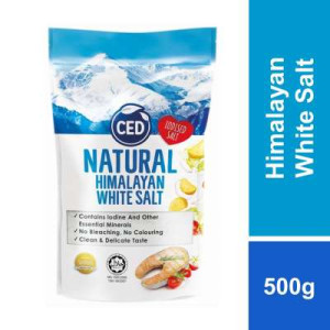 CED NATURAL HIMALAYAN WHITE SALT 500G CED NATURAL HIMALAYAN WHITE SALT 500G