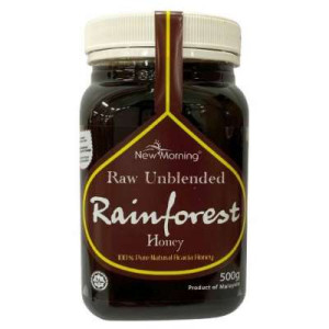 NEW MORNING RAW UNBLENDED RAINFOREST HONEY 500G NEW MORNING RAW UNBLENDED RAINFOREST HONEY 500G
