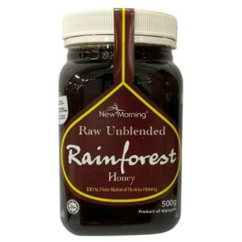 NEW MORNING RAW UNBLENDED RAINFOREST HONEY 500G