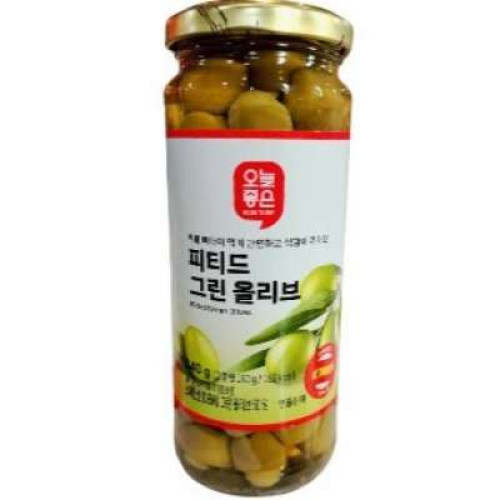 GOOD TODAY PITTED GREEN OLIVES 340G