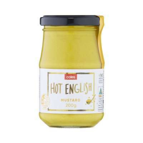 COLES HOT ENGLISH MUSTARD 200G