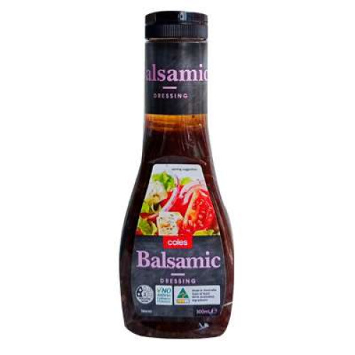 COLES BALSAMIC DRESSING 300ML