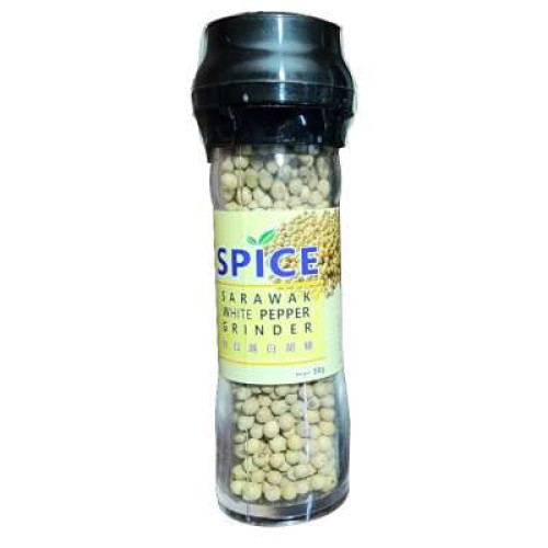 SPICE WHITE PEPPER CORN 50G WITH GRINDER 