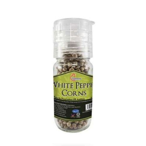 WHITE PEPPER CORN (50G) WITH PEPPER GRINDER 