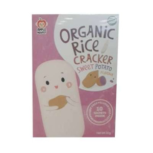 APPLE MONKEY ORG.RICE CRACKER-S.POTATO 30G APPLE MONKEY ORG.RICE CRACKER-S.POTATO 30G