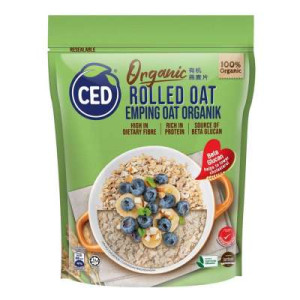 CED ORGANIC REGULAR ROLLED OAT 450G