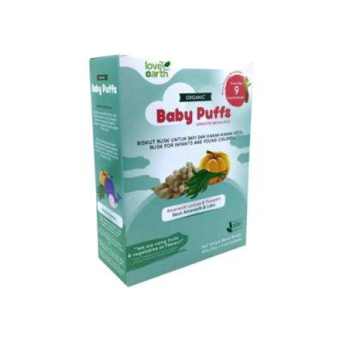 LOVE EARTH ORG.BABY PUFF-AMARANTH LEAVES,PUMPKIN