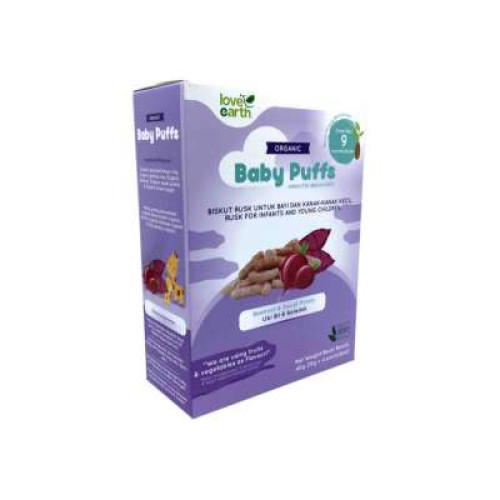 LOVE EARTH ORG.BABY PUFF-BEETROOT,SWEET POTATO 40G