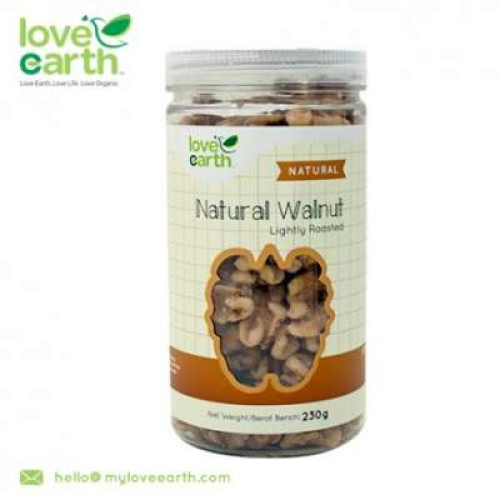 LOVE EARTH LIGHTLY ROASTED NATURAL WALNUT 230G