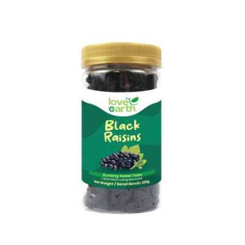 LOVE EARTH NATURAL BLACK RAISIN 220G