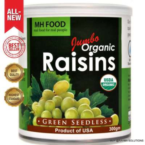 MH FOOD ORG JUMBO GREEN RAISINS SEEDLESS 300G