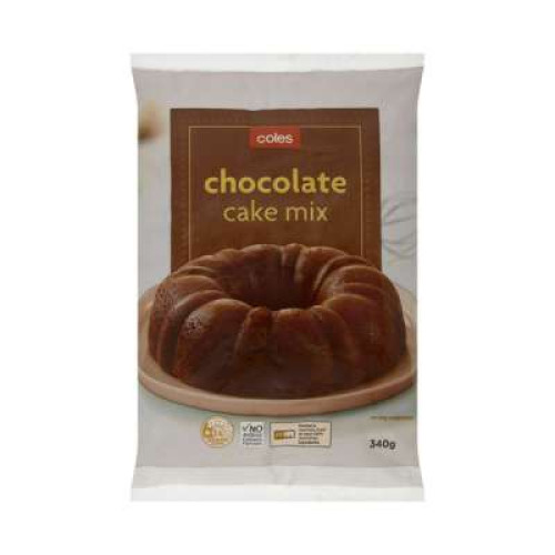 COLES CAKE MIX CHOCOLATE 340G