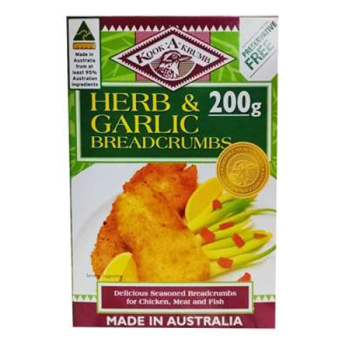 KOOK A KRUMB HERB & GARLIC BREADCRUMBS 200GM