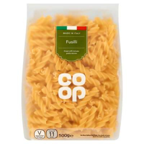 CO OP FUSILLI PASTA TWISTS 500G