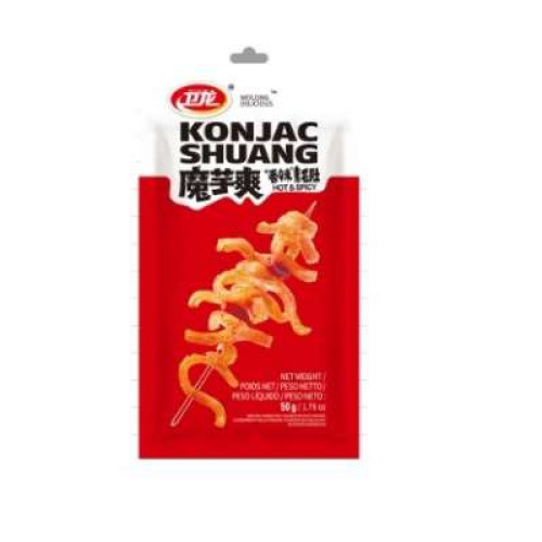 WEILONG BIG KONGJAC SHUANG HOT & SPICY 50G 