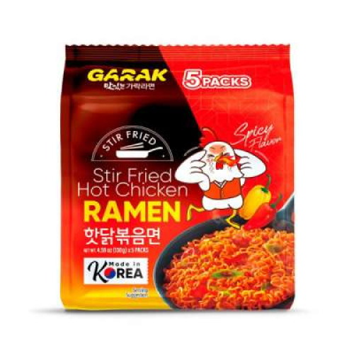 GARAK CARBO HOT CHICKEN FLV STIR-FRY RAMEN 145GX5