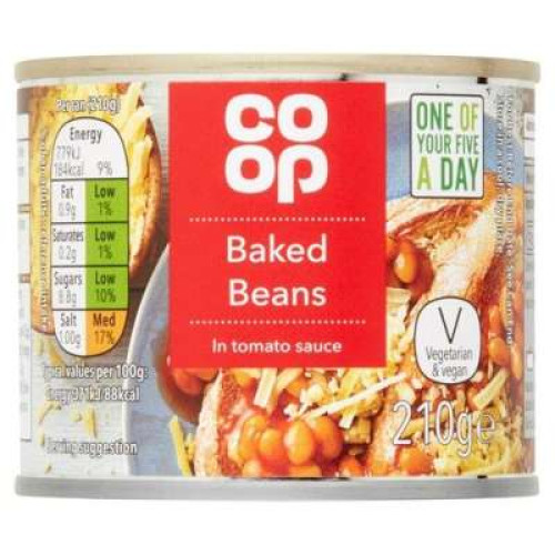 CO OP BAKED BEANS TOMATO SAUCE 6x210G