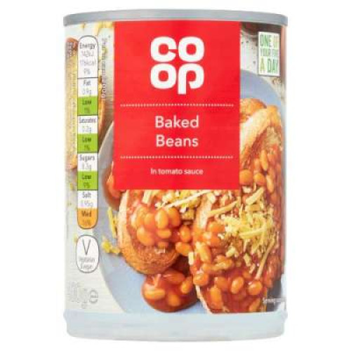 CO OP BAKED BEANS IN TOMATO SAUCE 400G