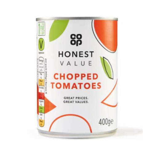 CO OP CHOPPED TOMATOES 400G