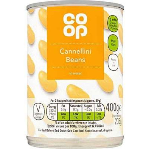 CO OP CANNELLINI BEANS IN WATER N 6x400G